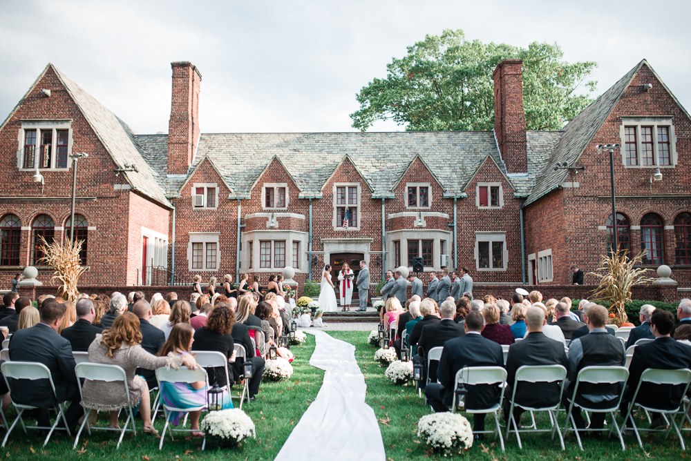 Moorestown Community House Fall Wedding Ceremony photo