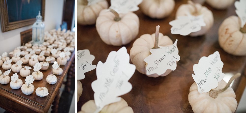 White Pumpkin Placecards photo