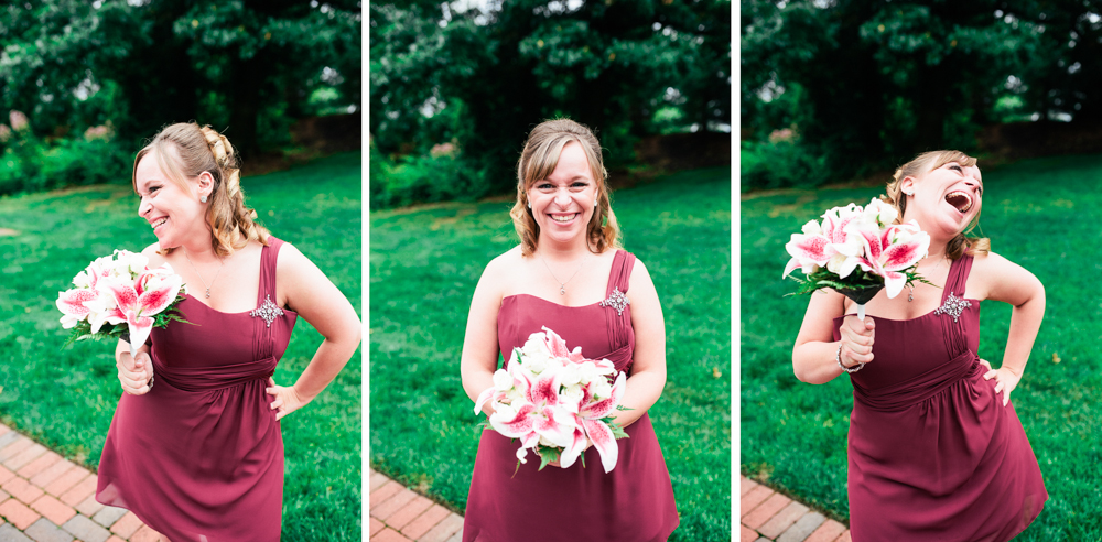 Magenta Bridesmaid Dress photo