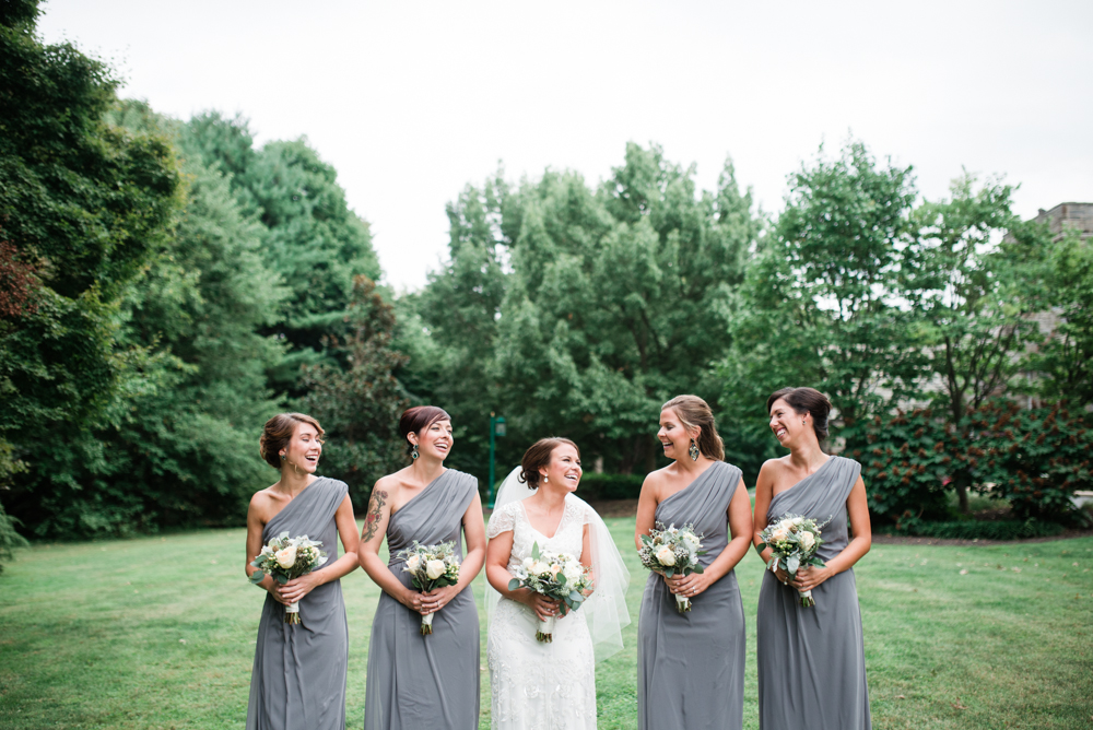 Gray Floor Length Bridesmaid Dresses photo