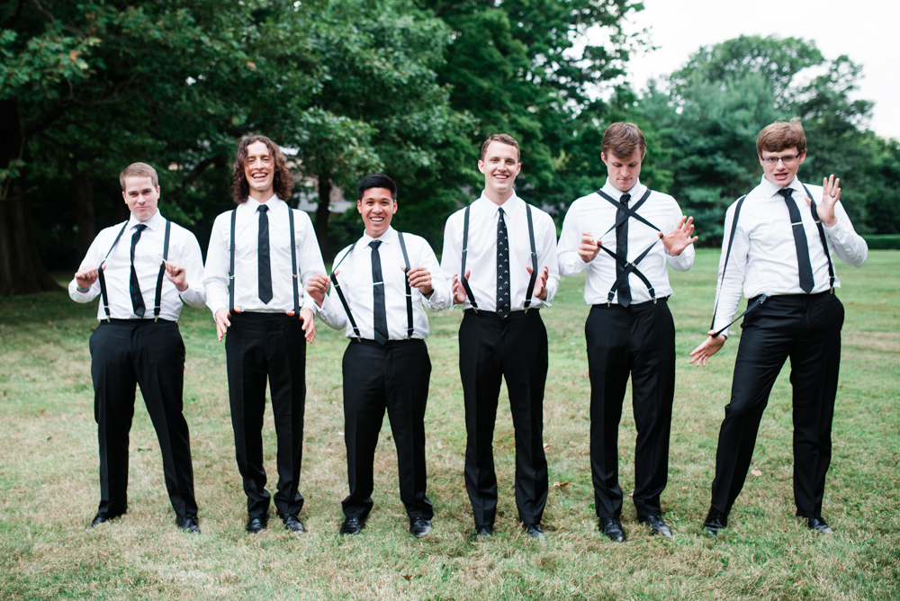 Groomsmen Black Pants with Suspenders photo