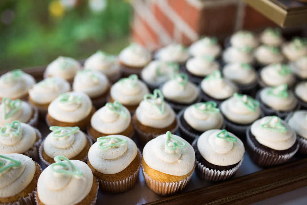 White and Mint Wedding Cupcakes photo