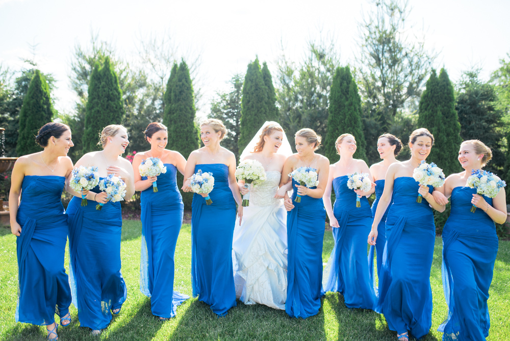 Floor Length Blue Bridesmaid Dresses photo