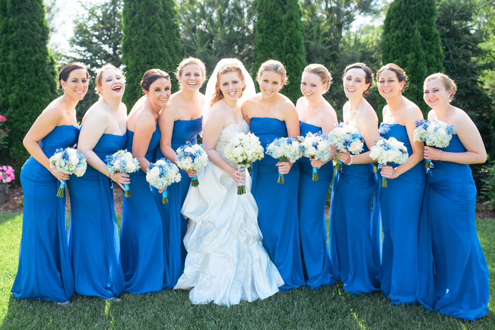 Floor Length Blue Bridesmaid Dresses photo