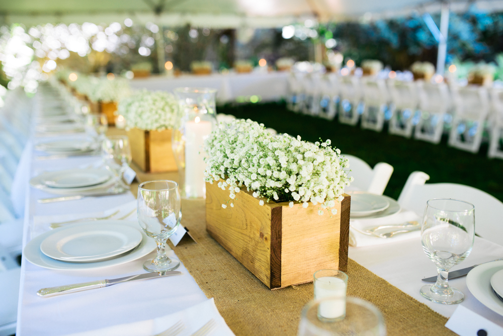 Backyard Tented Wedding Reception photo