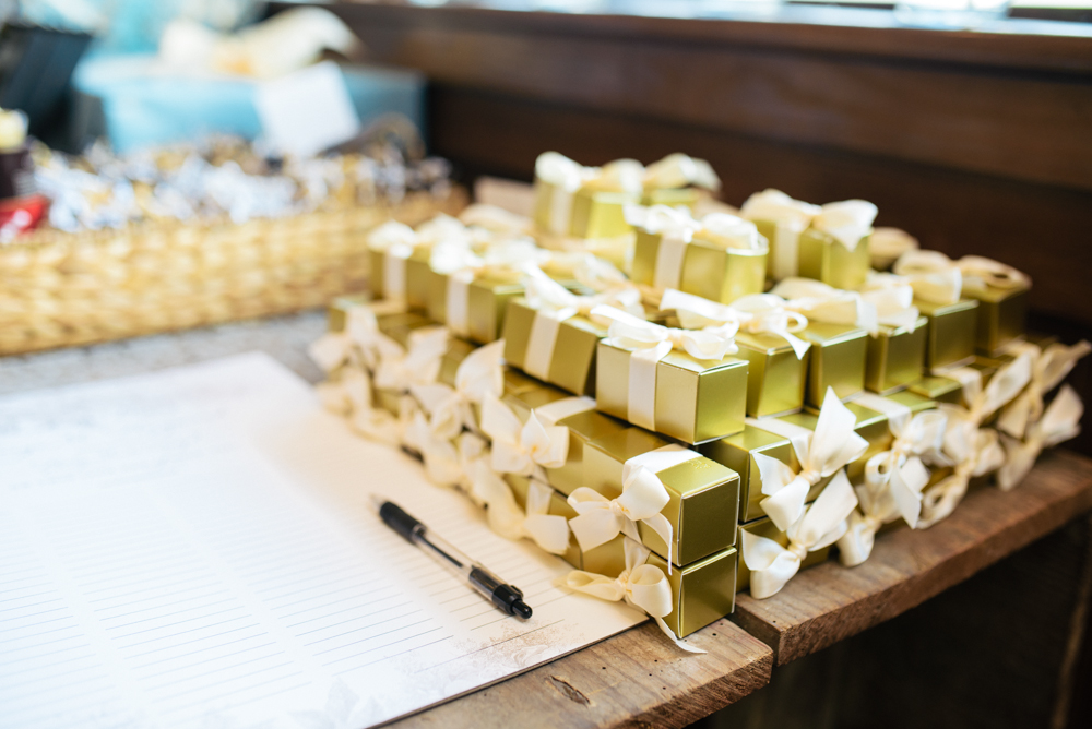 Gold Boxes Wedding Favor photo