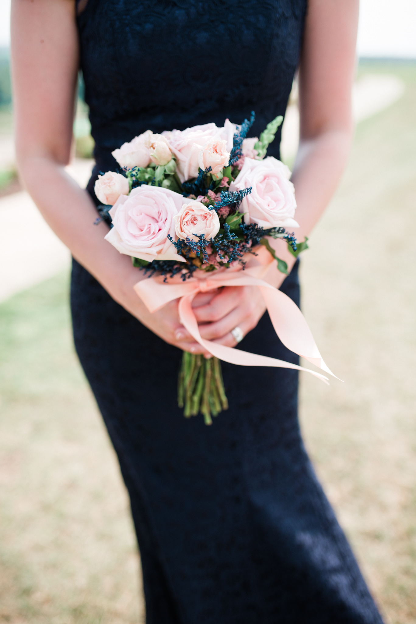 Dark Blue Bridesmaid Dress photo