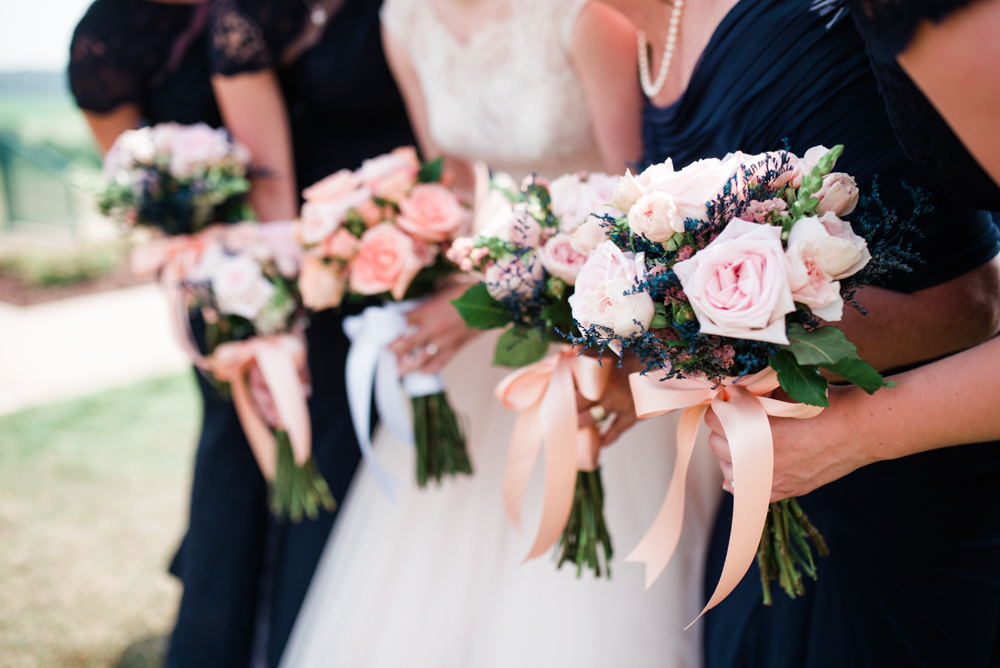 Dark Blue Bridesmaid Dress photo