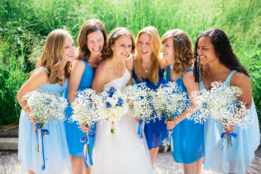 Blue Bridesmaid Dresses photo