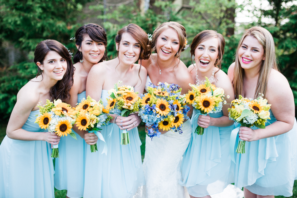 Baby Blue Bridesmaid Dress photo