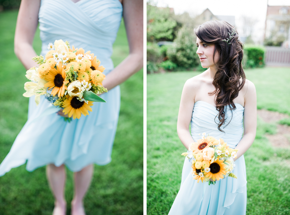 Baby Blue Bridesmaid Dress photo