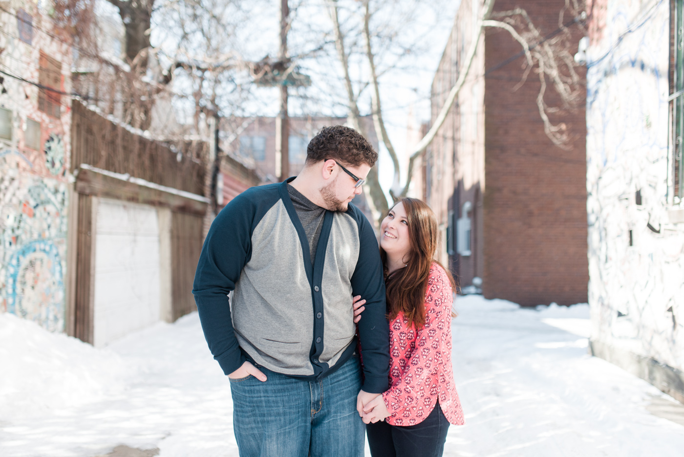 Kathy + DJ - Magic Gardens - South Philadelphia Engagement Session photo