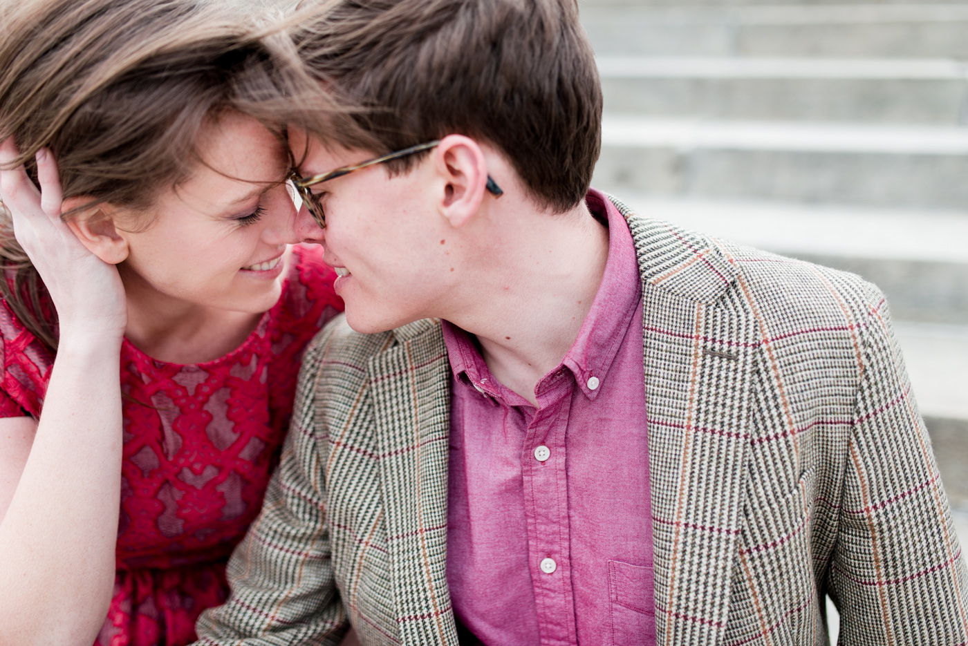 Erika + Andrew - Philadelphia Art Museum Engagement Session photo