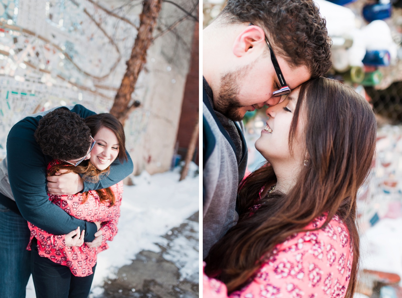 Kathy + DJ - Magic Gardens - South Philadelphia Engagement Session photo