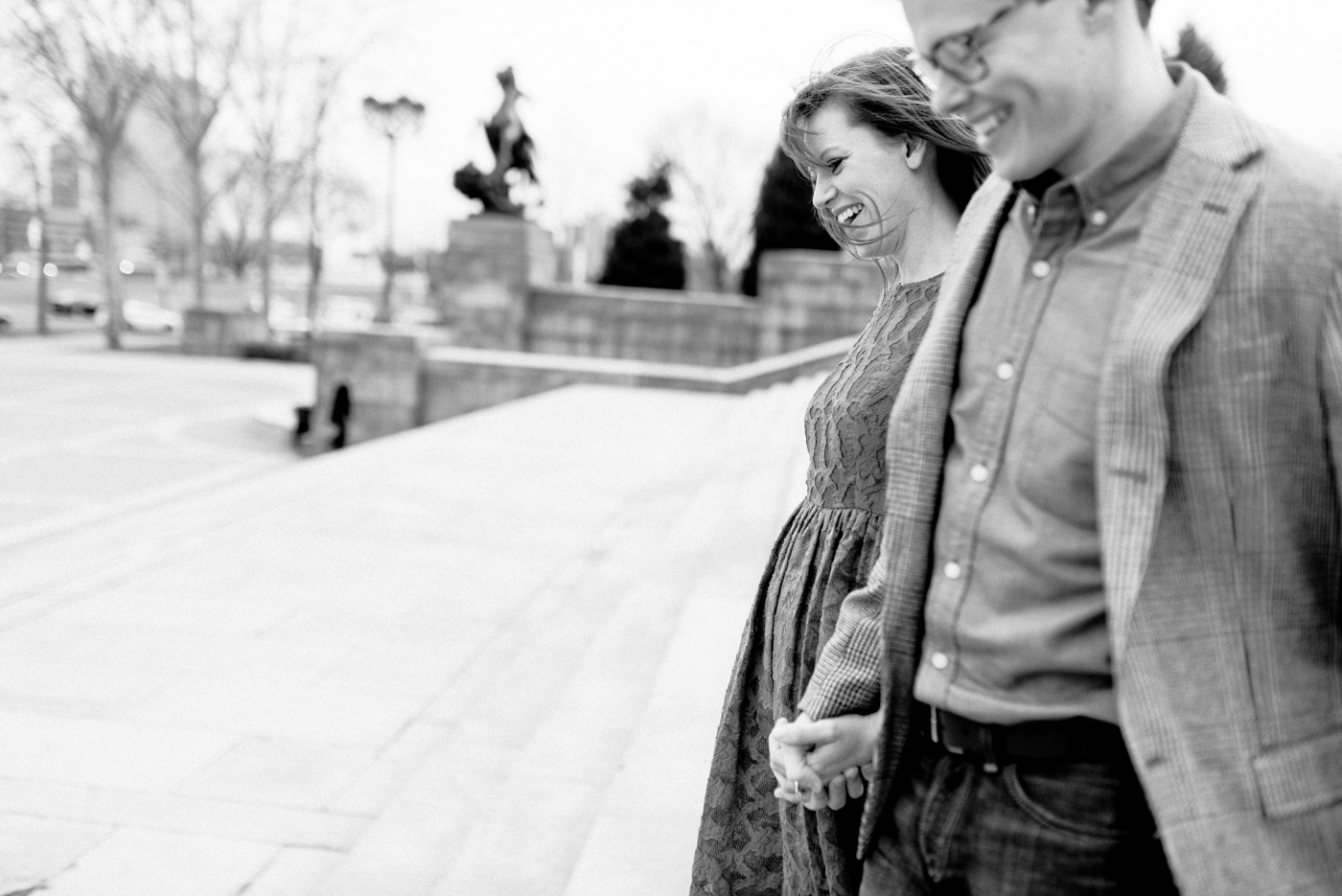 Erika + Andrew - Philadelphia Art Museum Engagement Session photo