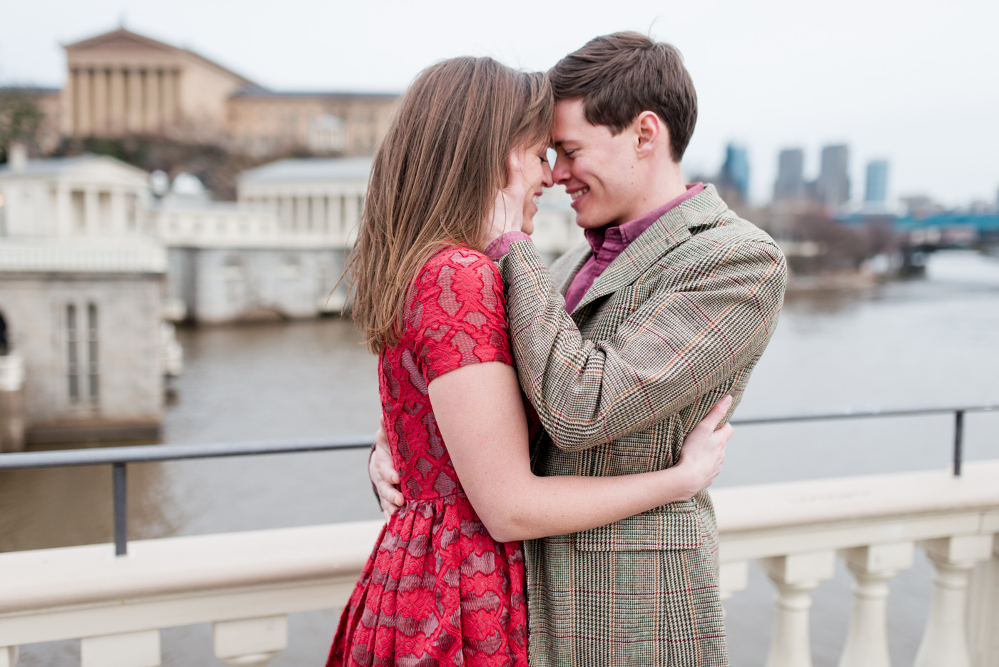 Erika + Andrew - Philadelphia Art Museum Engagement Session photo