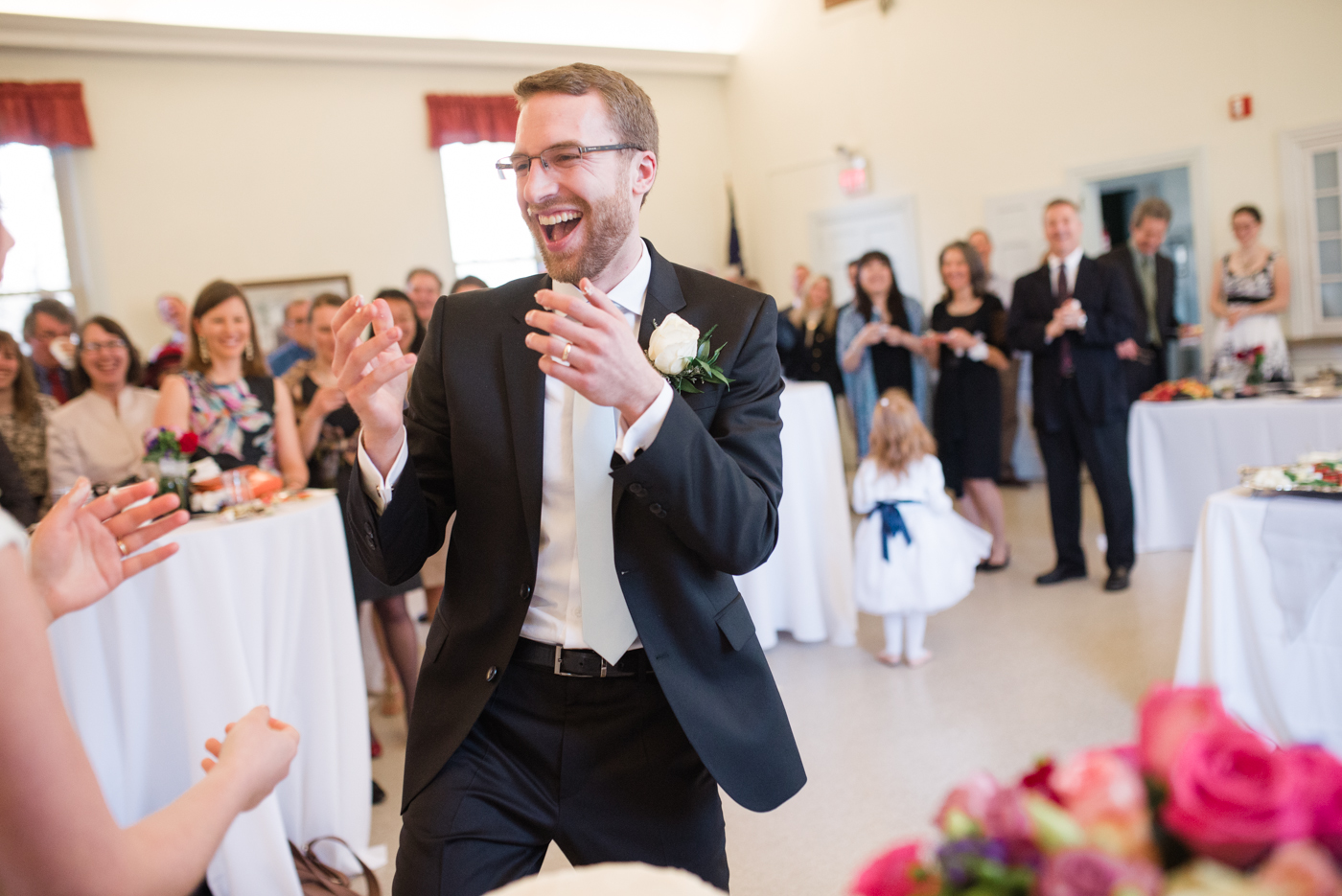 Elise + Nathan - Deerfield Presbyterian Church Fellowship Hall Wedding Reception - Bridgeton New Jersey Wedding Photographer - Alison Dunn Photography photo