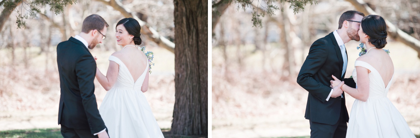 Elise + Nathan - First Look - Deerfield Presbyterian Church Wedding - Bridgeton New Jersey Wedding Photographer - Alison Dunn Photography photo