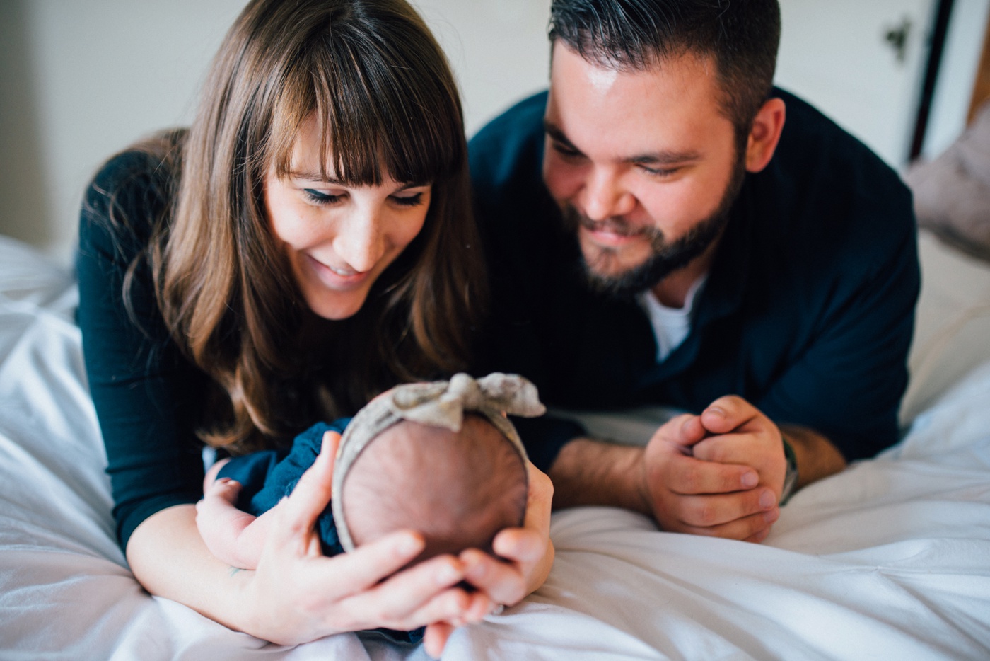 Blaise + Kaylin + Adelaide - Lifestyle Newborn Session - Philadelphia Photographer - Alison Dunn Photography