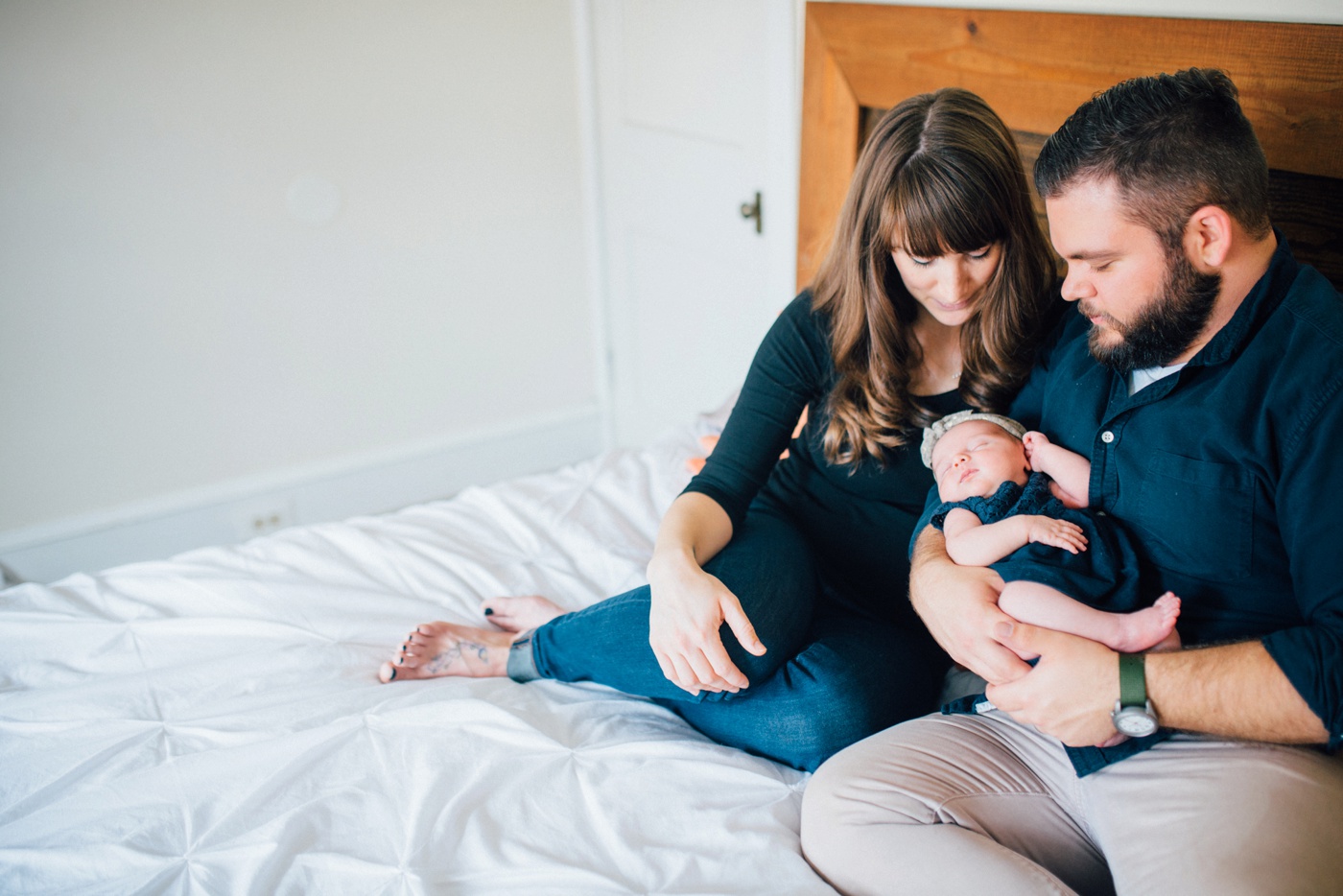 Blaise + Kaylin + Adelaide - Lifestyle Newborn Session - Philadelphia Photographer - Alison Dunn Photography