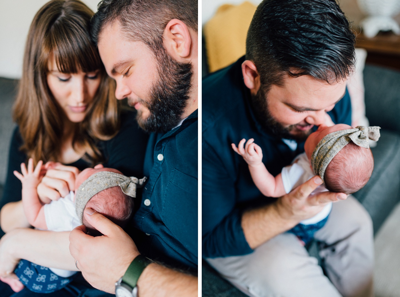 Blaise + Kaylin + Adelaide - Lifestyle Newborn Session - Philadelphia Photographer - Alison Dunn Photography