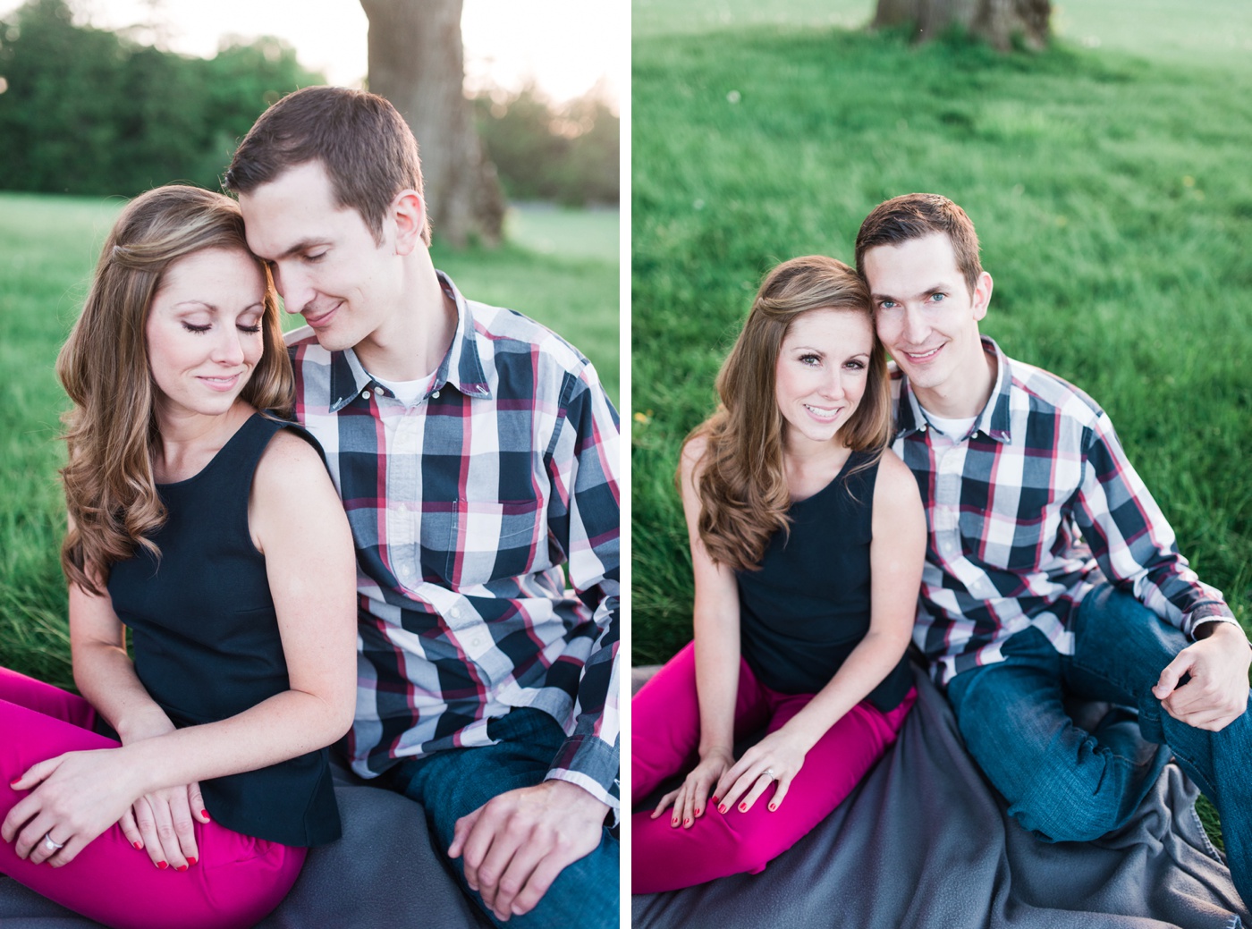 Leslie + Eric - Princeton Battlefield Picnic Engagement Session - New Jersey Wedding Photographer - Alison Dunn Photography photo