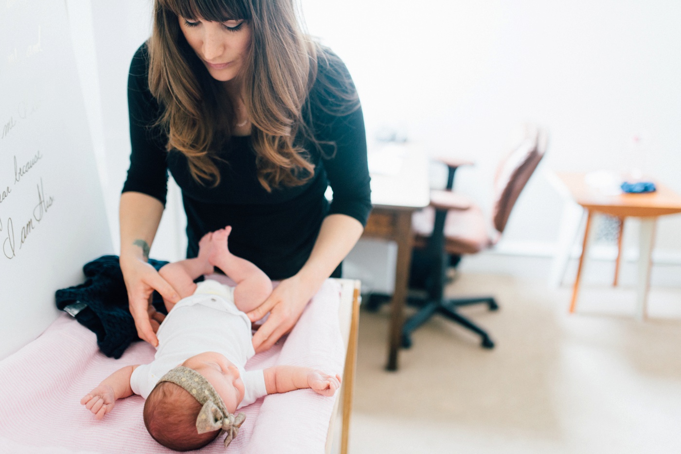 Blaise + Kaylin + Adelaide - Lifestyle Newborn Session - Philadelphia Photographer - Alison Dunn Photography