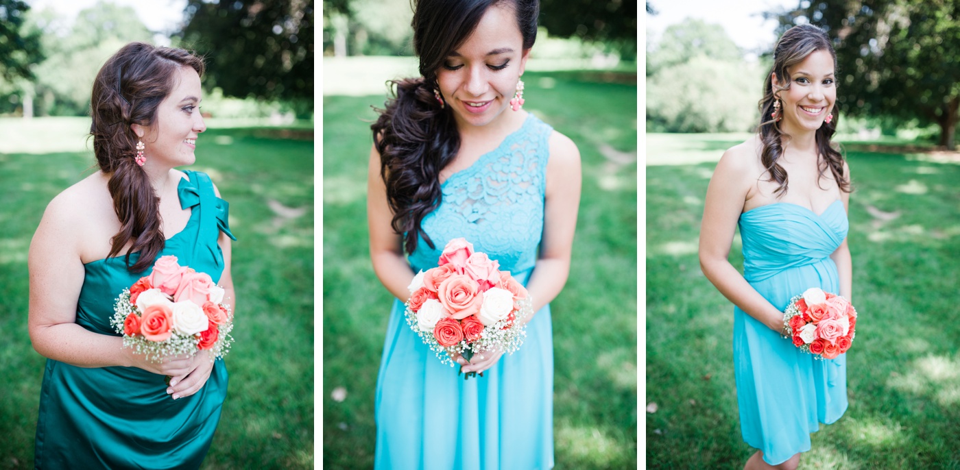 Teal Aqua Blue Bridesmaid Dresses photo