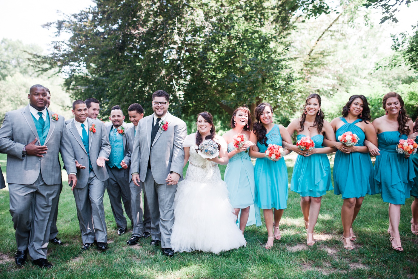 bridesmaid dresses and groomsmen suits