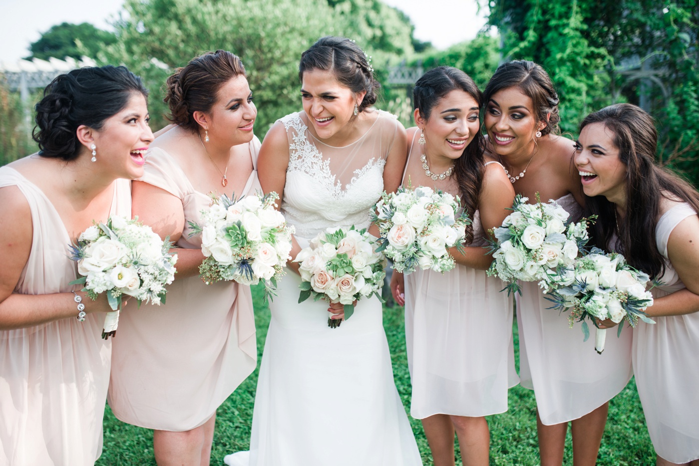 Blush Pink Bridesmaid Dresses photo