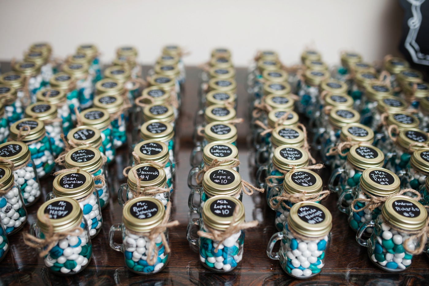 77 - M&M Jar Wedding Favor photo