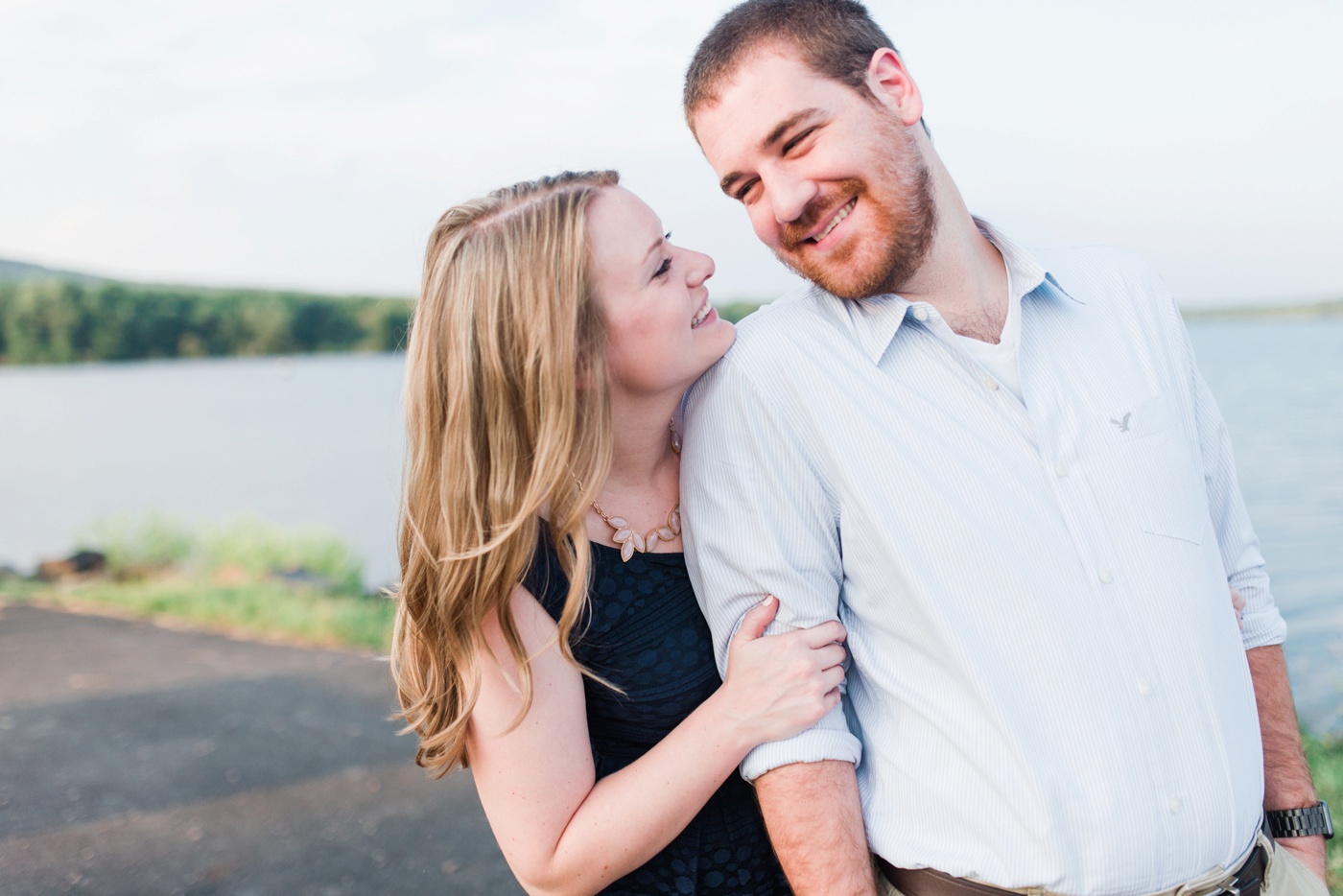 13 - Liz + Vince - Lake Nockamixon - Quakertown Bucks County Engagement Session - Alison Dunn Photography photo