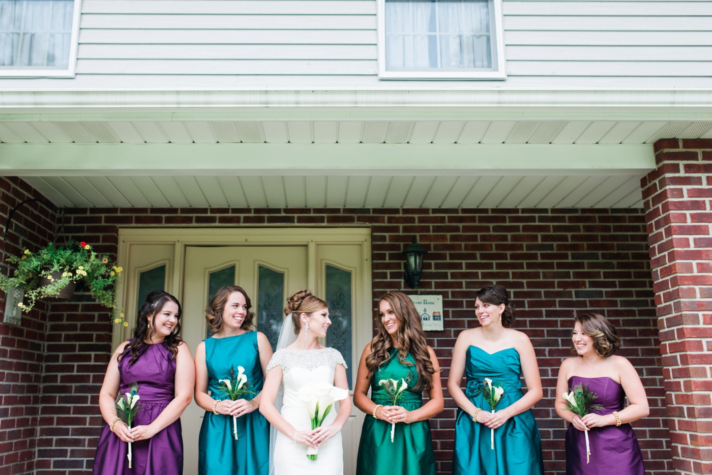 Jewel Toned Mixed Bridesmaid Dresses photo