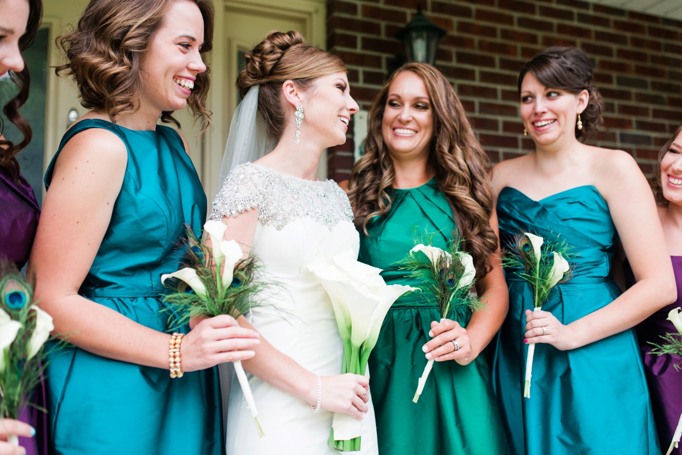 Jewel Toned Mixed Bridesmaid Dresses photo