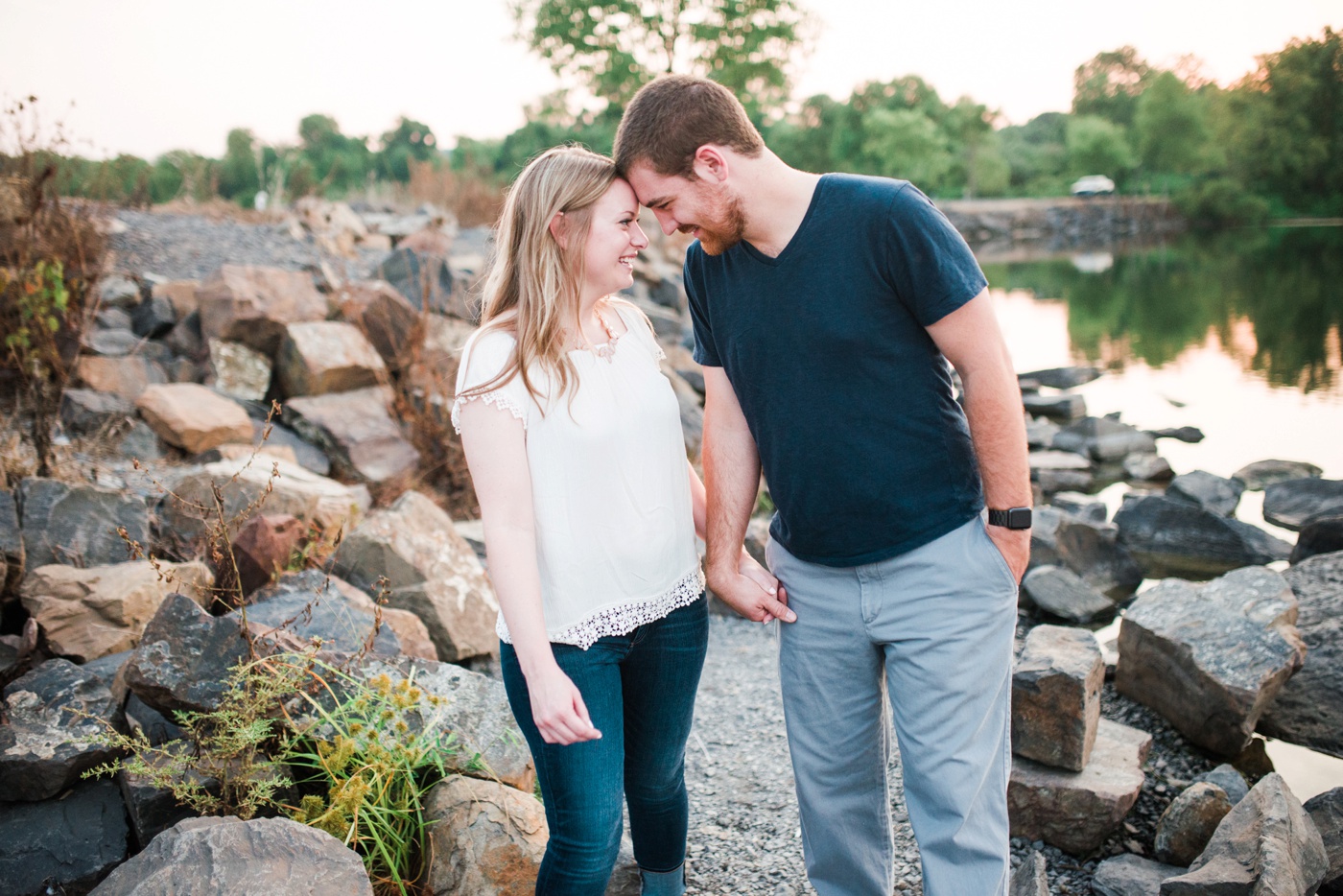 Liz + Vince - Lake Nockamixon - Quakertown Bucks County Engagement Session - Alison Dunn Photography photo