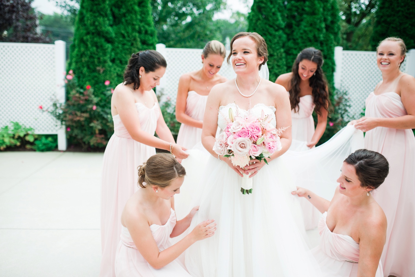 Blush Pink Bridesmaid Dresses - Bridal Garden photo