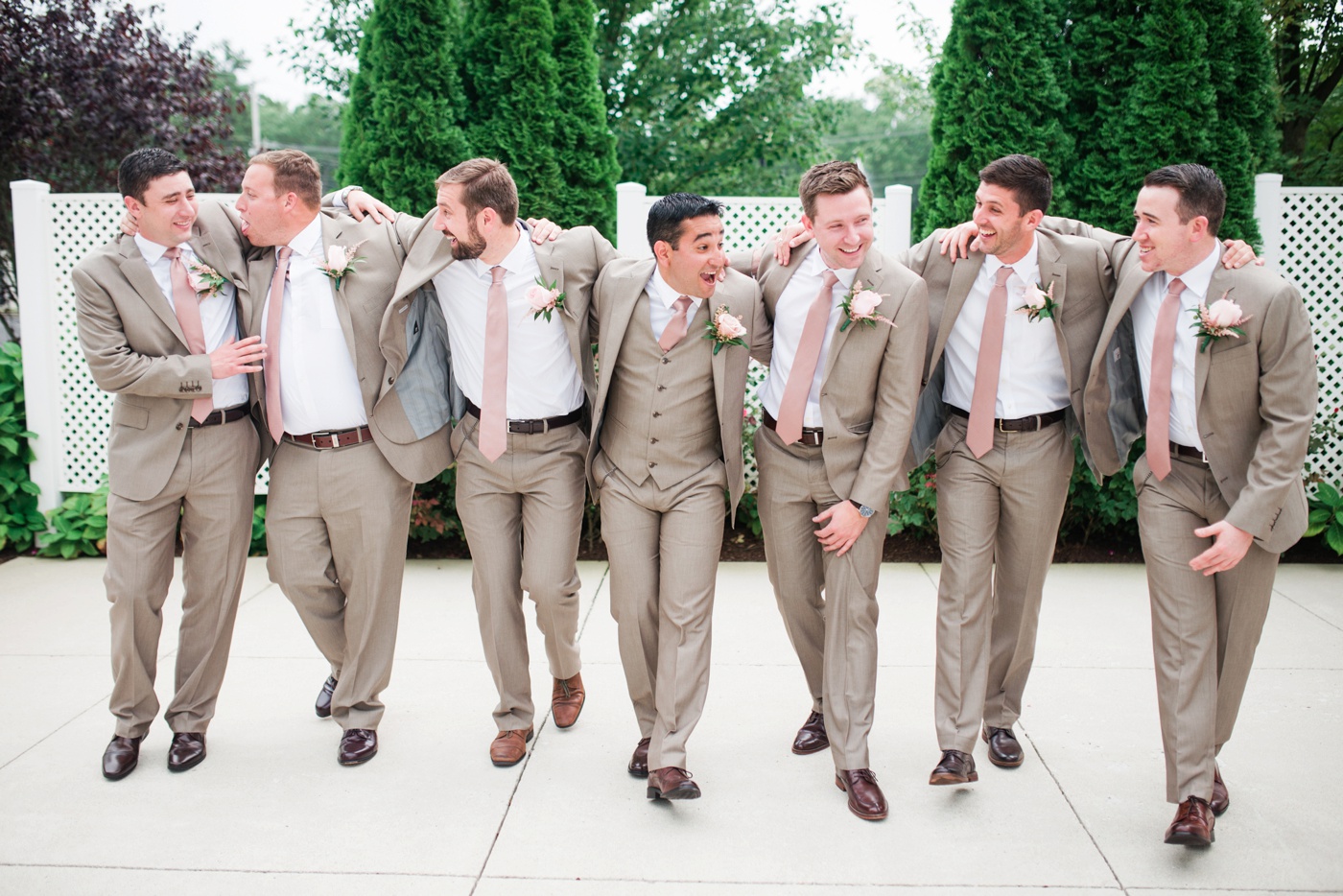 JC Penney Tan Groomsmen Suits photo | Alison Dunn Photography