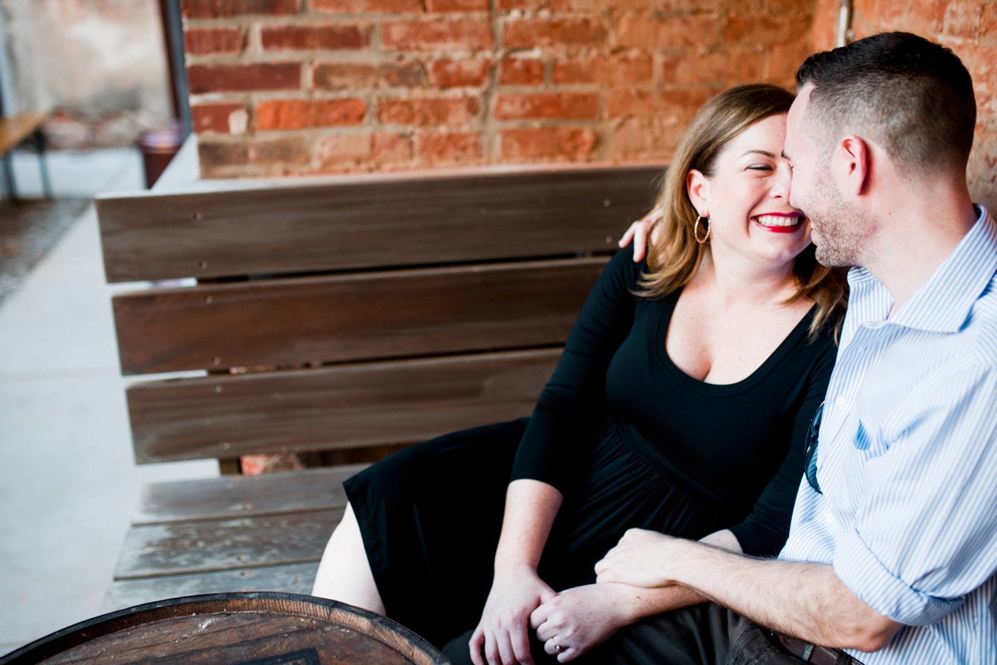 Rachael + Paul - Frankford Hall German Beer Garden - Fishtown Philadelphia Engagement Session - Alison Dunn Photography photo