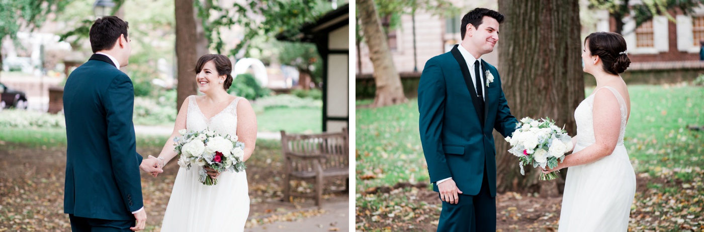 Washington Square Park Philadelphia Wedding First Look - Alison Dunn Photography photo