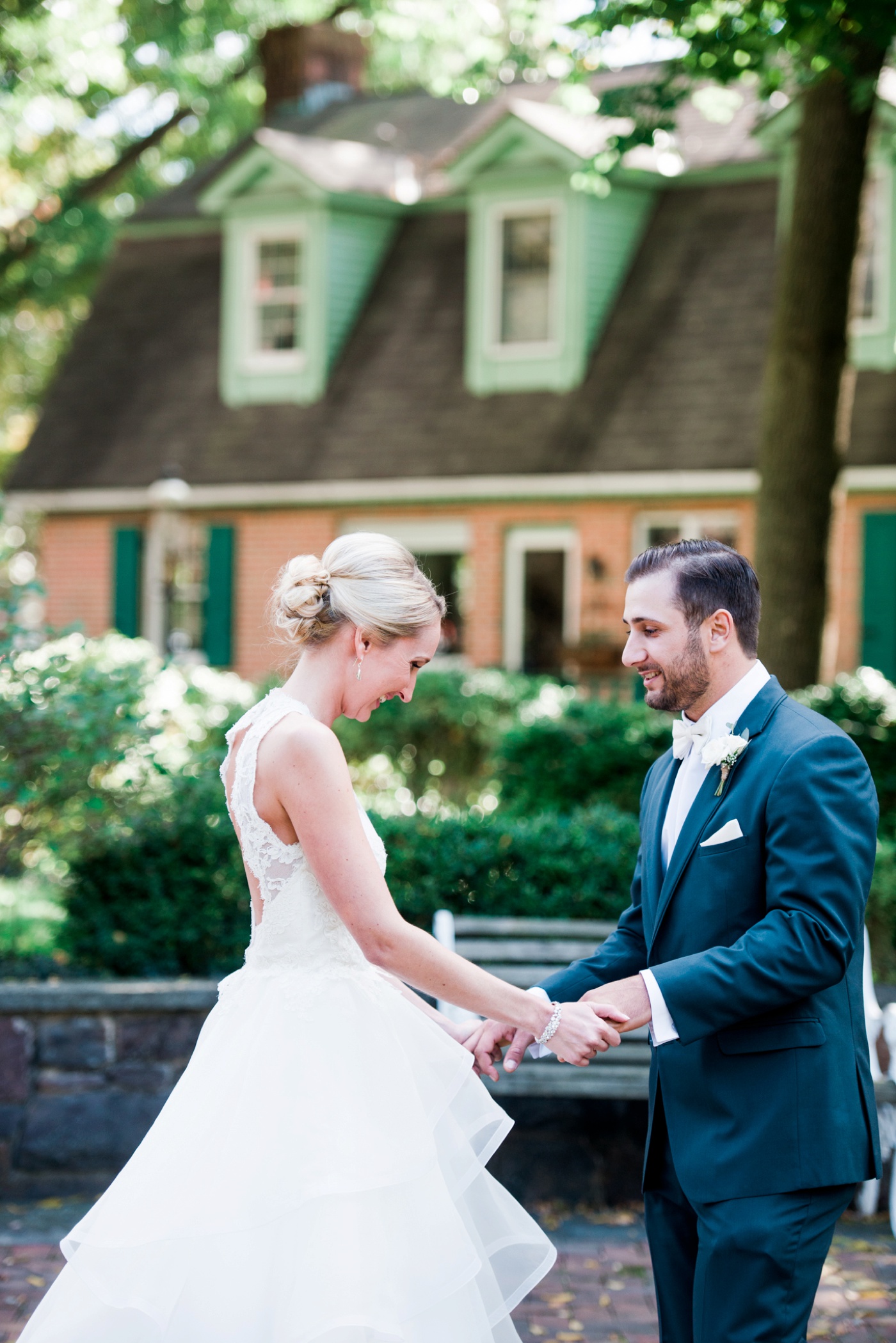 Historical Society of Haddonfield Wedding First Look photo