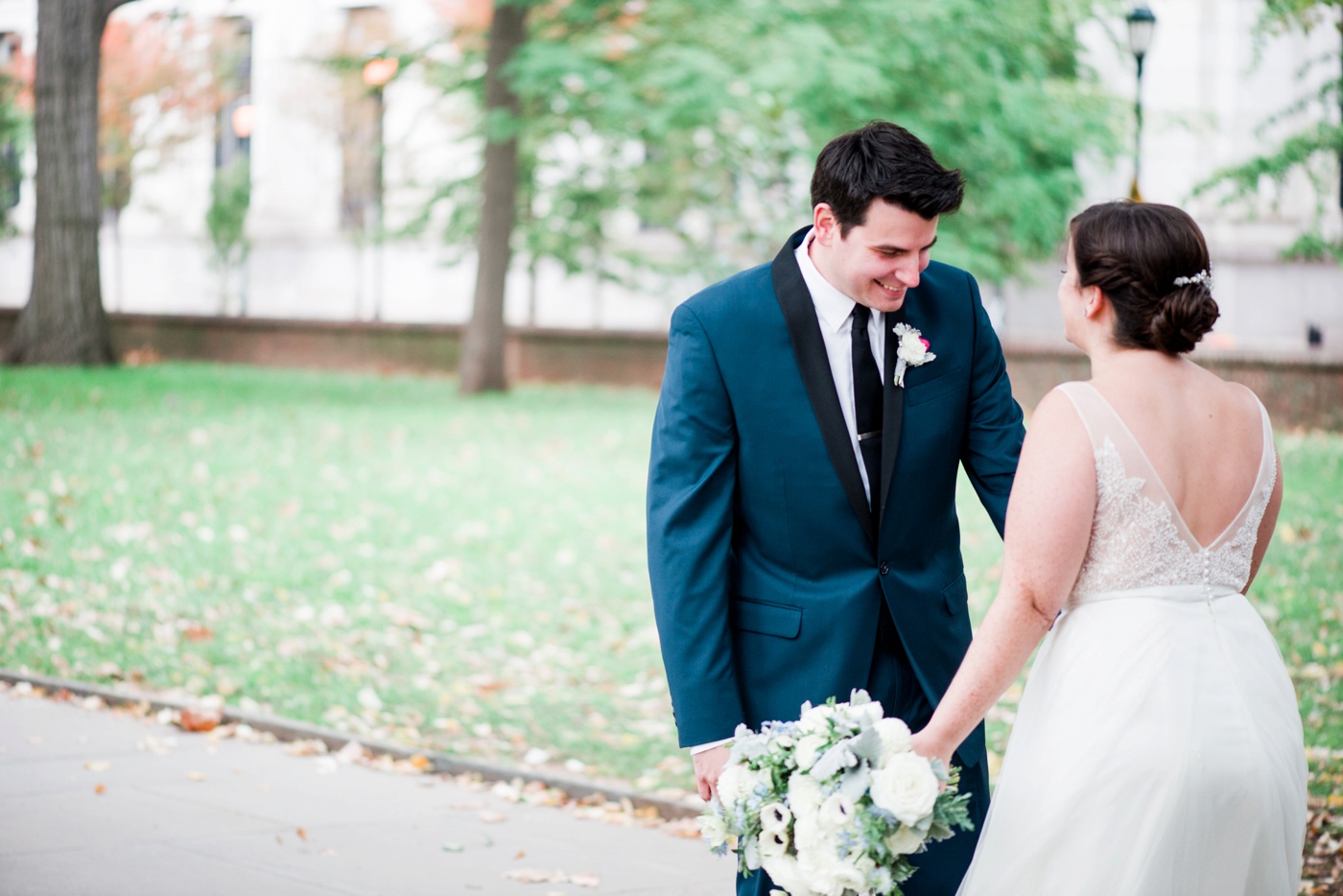 Washington Square Park Philadelphia Wedding First Look - Alison Dunn Photography photo