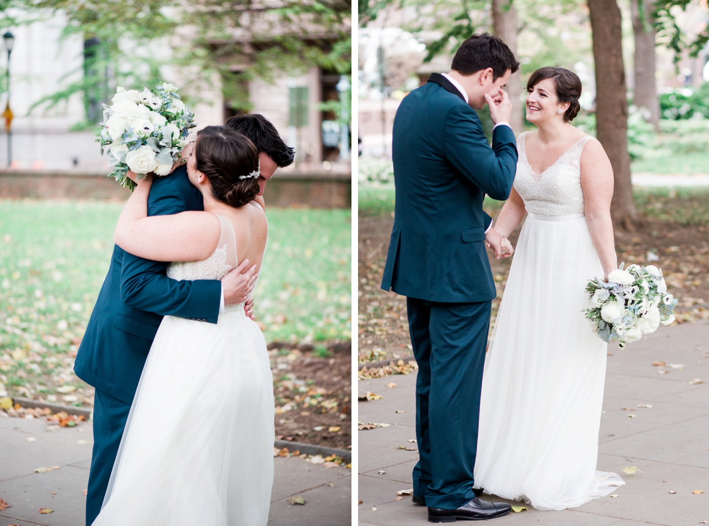 Washington Square Park Philadelphia Wedding First Look - Alison Dunn Photography photo