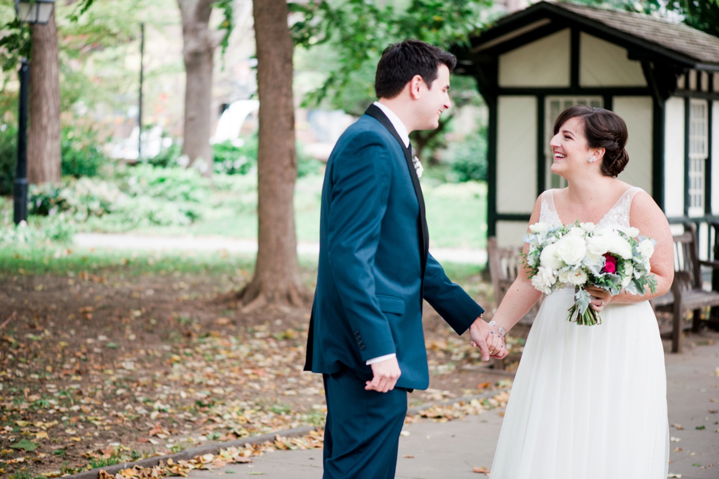 Washington Square Park Philadelphia Wedding First Look - Alison Dunn Photography photo