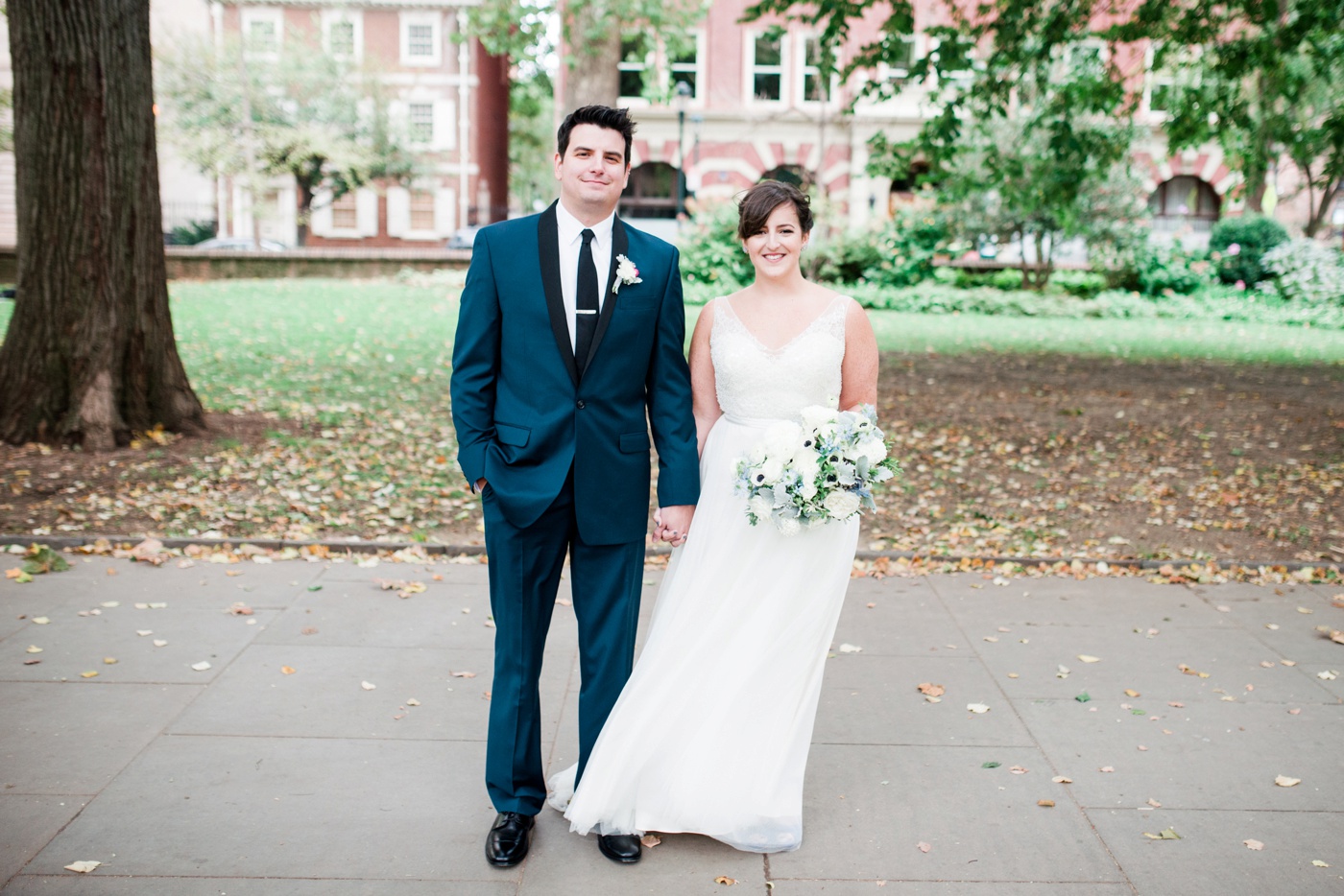 Washington Square Park Philadelphia Wedding First Look - Alison Dunn Photography photo