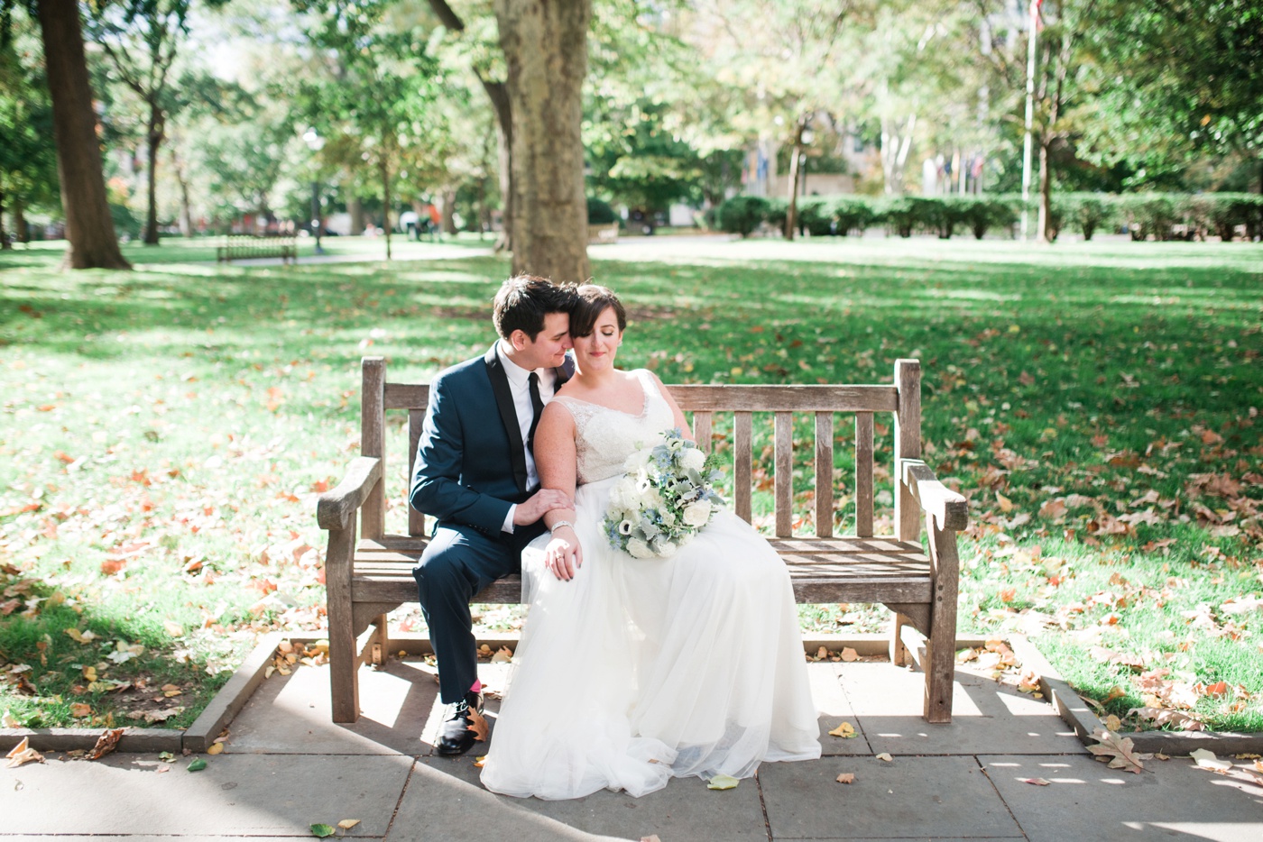 Washington Square Park Philadelphia Wedding First Look - Alison Dunn Photography photo