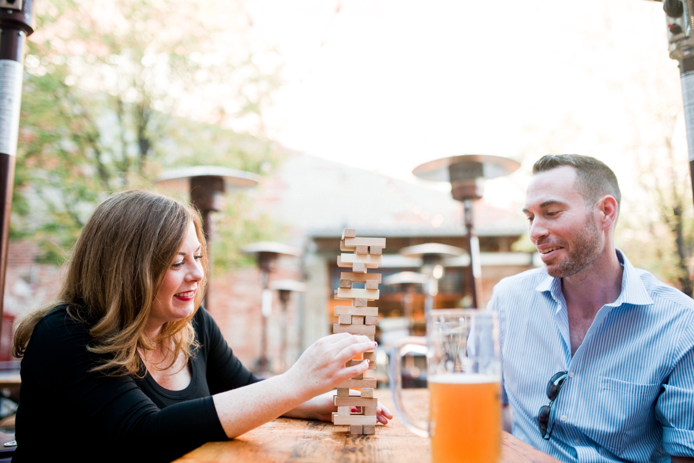 Rachael + Paul - Frankford Hall German Beer Garden - Fishtown Philadelphia Engagement Session - Alison Dunn Photography photo