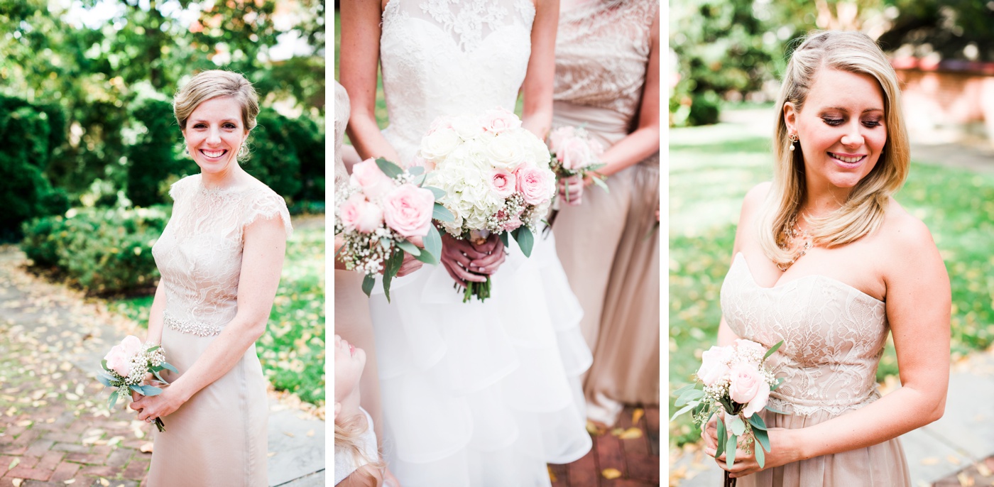 Tan Jim Hjelm Floor Length Bridesmaid Dresses - Historical Society of Haddonfield New Jersey photo