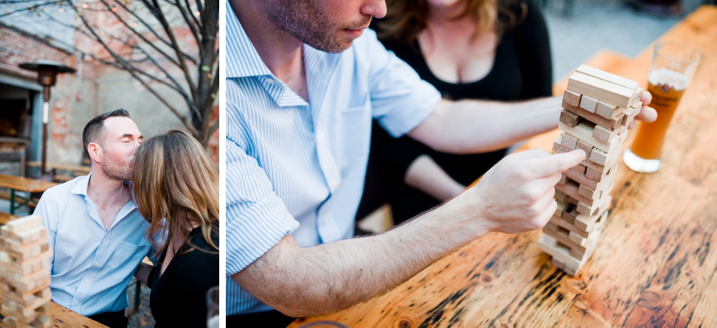 Rachael + Paul - Frankford Hall German Beer Garden - Fishtown Philadelphia Engagement Session - Alison Dunn Photography photo