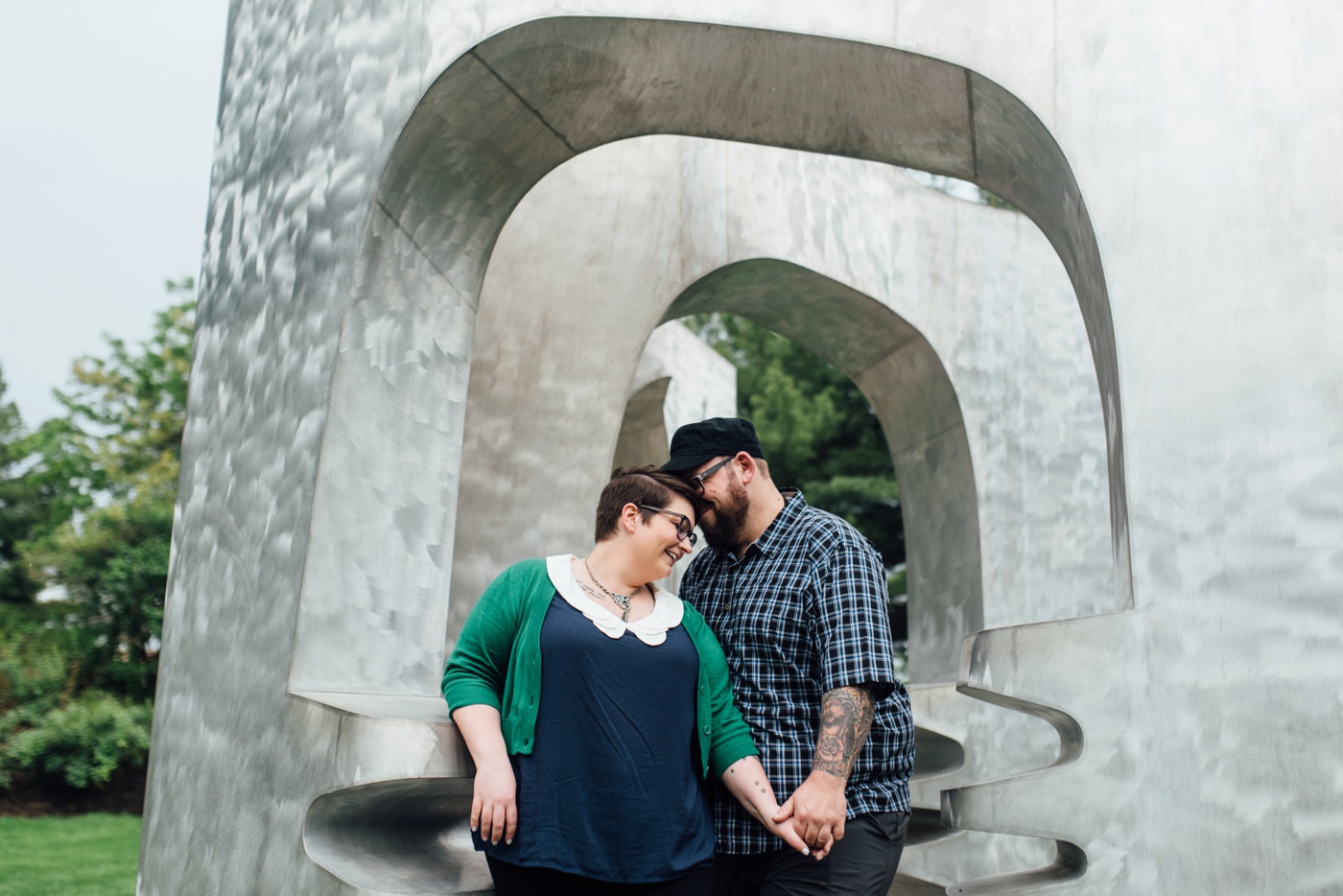 Erin + Tim - Grounds for Sculpture - Hamilton New Jersey Engagement Session - Alison Dunn Photography photo