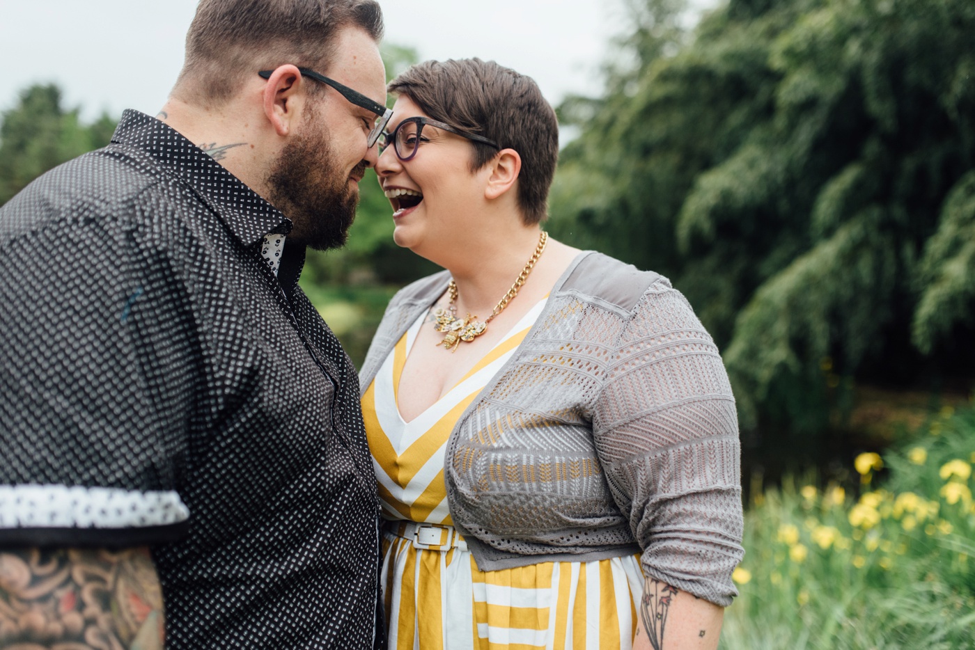 11 - Erin + Tim - Grounds for Sculpture - Hamilton New Jersey Engagement Session - Alison Dunn Photography